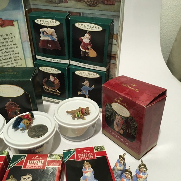 Hallmark Mini Ornaments Lot Assorted Night Before Christmas Tin and others - Picture 8 of 11